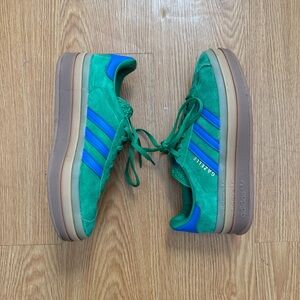 Adidas Gazelle Green and Blue Sneakers